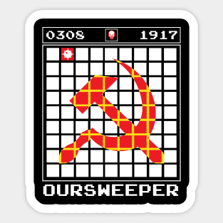 Oursweeper Vintage Gaming Communism Funny Sticker